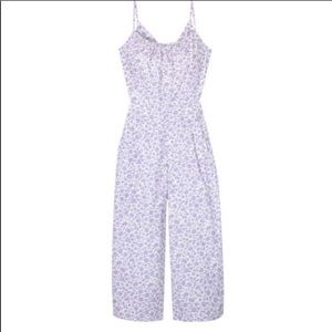 Gal Meets Glam Lavender Floral Spaghetti-Strap Jumpsuit